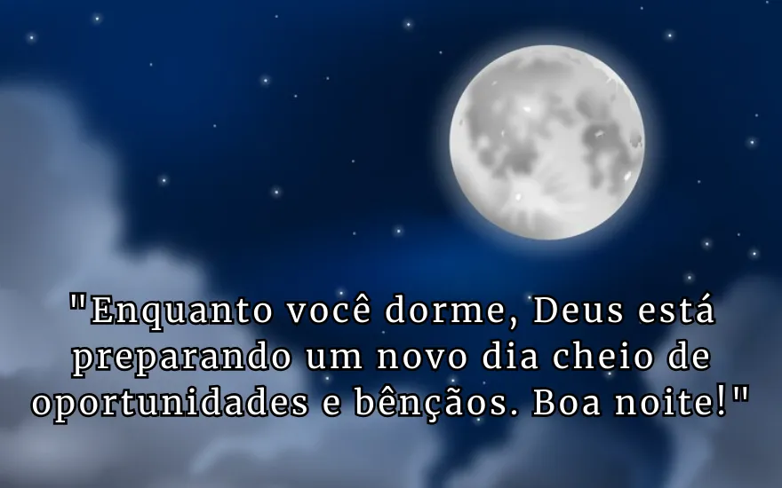 mensagem de boa noite com Deus