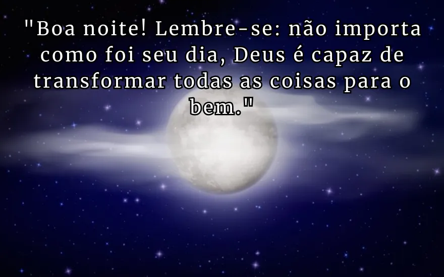 mensagem de boa noite com Deus